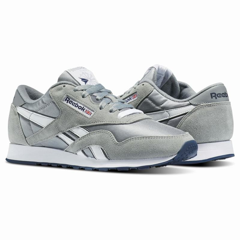 Tenisi Reebok Classic Nylon Barbati Platină/Albastri Romania OV1282FD